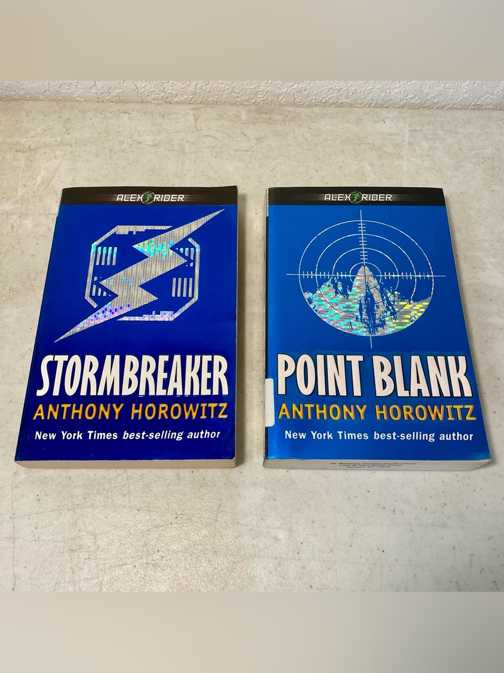 Alex Rider Paperback Books STORMBREAKER and POINT BLANK by Anthony Horowitz